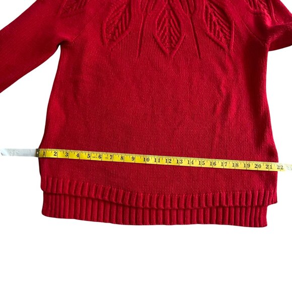 Chaps Women's Red Crewneck Pullover Sweater Size S - Picture 9 of 15